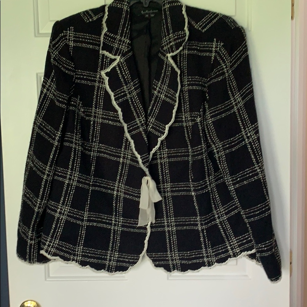 ECI wool jacket with bow front closure